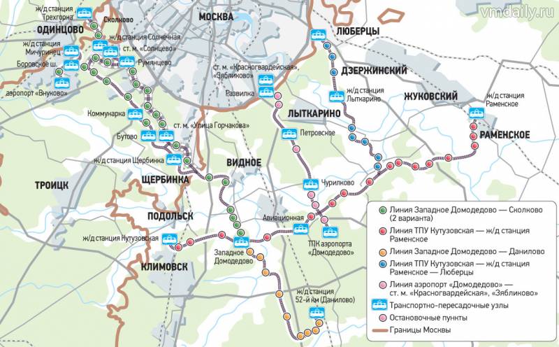 Новая схема скоростного трамвая может связать аэропорты «Домодедово» и «Внуково» уже в 2015 году