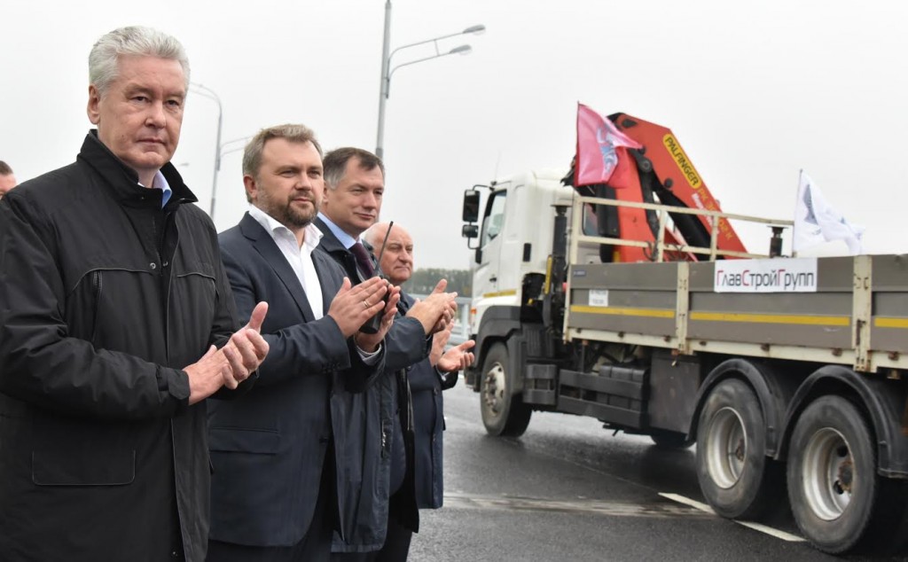 Мэр Москвы Сергей Собянин запустил движение по эстакаде Волоколамского шоссе