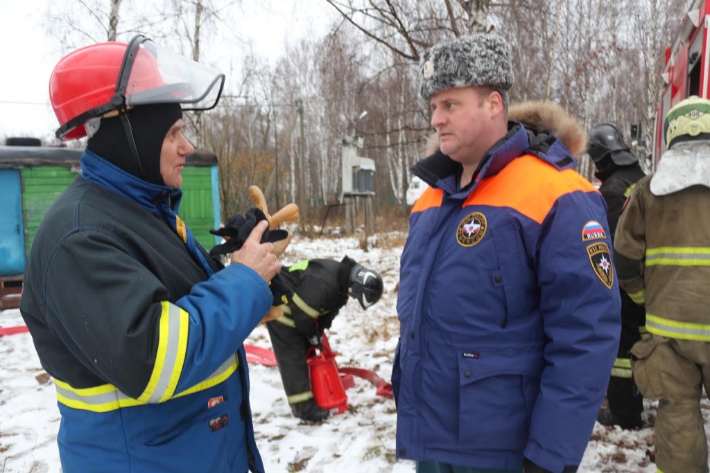 Пожарные Новой Москвы провели учения в Курилово