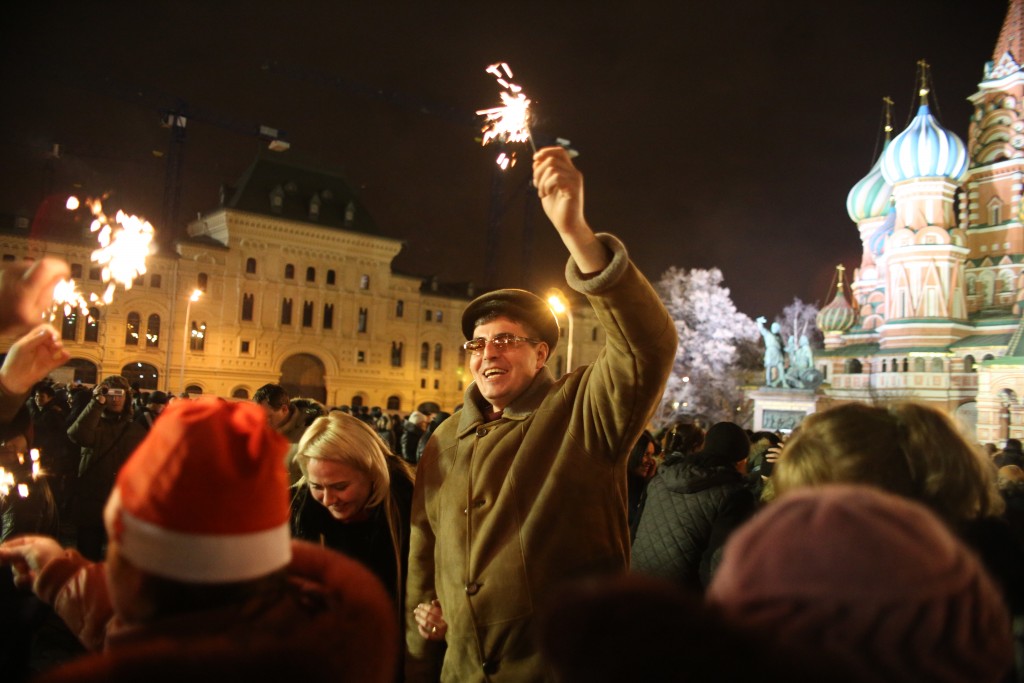 Празднование Нового Года на Красной площади