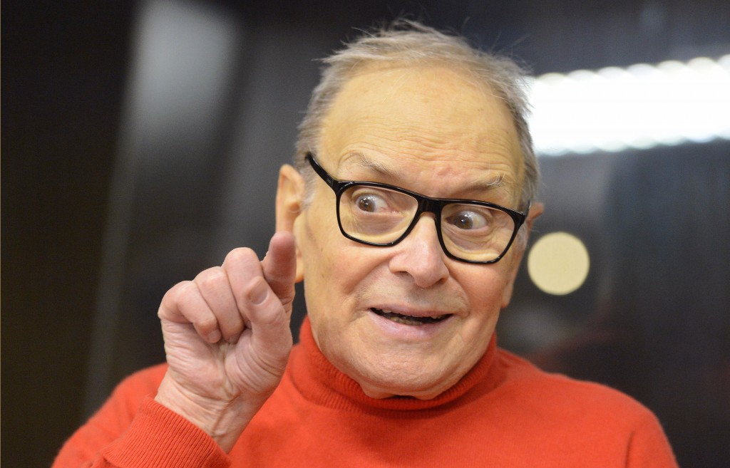 Jan. 29, 2015 - Prague, Czech Republic - Italian composer Ennio Morricone speaks to the media after the rehearsal with the Czech National Symphony Orchestra in Prague, Czech Republic, January 29, 2015. Morricone will perform at the O2 Arena on February 12. (Credit Image: © Michal Dolezal/CTK/ZUMA Wire)