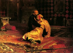 "Иван Грозный и сын его Иван 16 ноября 1581 года" (1883-1885), Илья Репин. Фотоархив Wikipedia