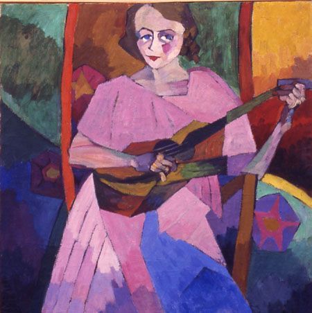 "Бубновый валет" Лентулов. Женщина с гитарой. 1913 год. Фотоархив Wikipedia