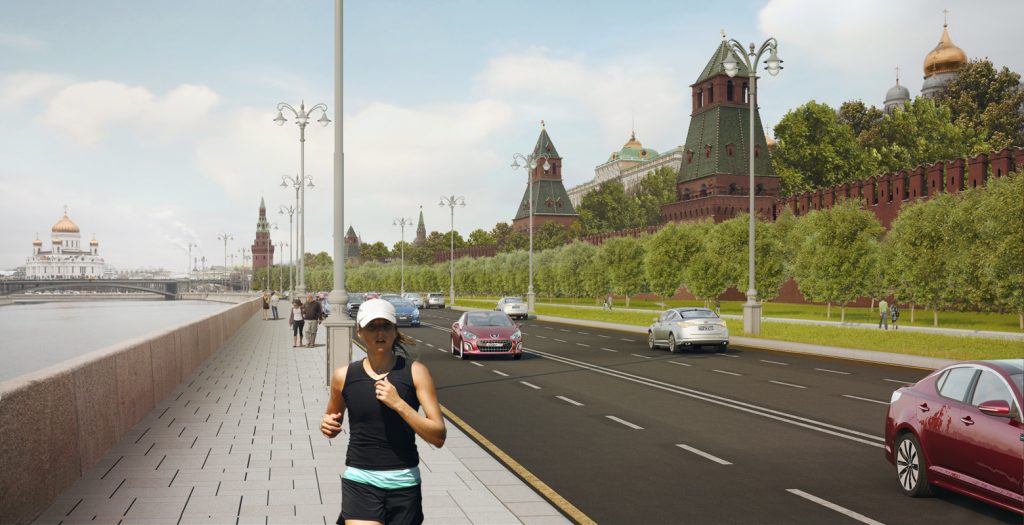 Проект благоустройства Кремлевской набережной, согласно стандартам программы «Моя улица»