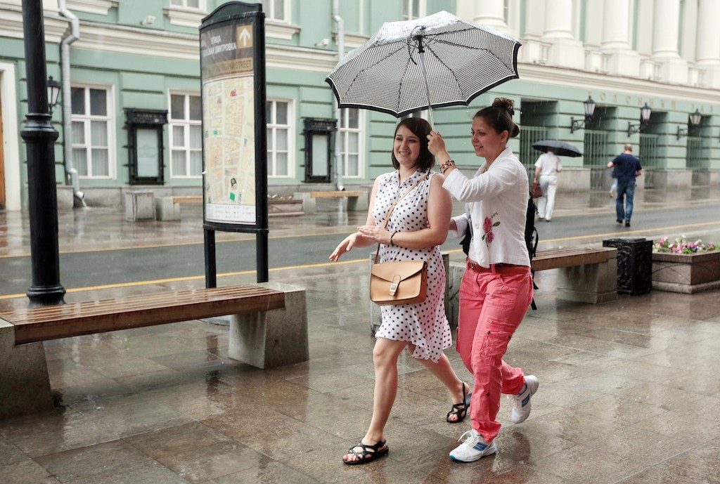 В среду москвичей ожидает небольшой дождь