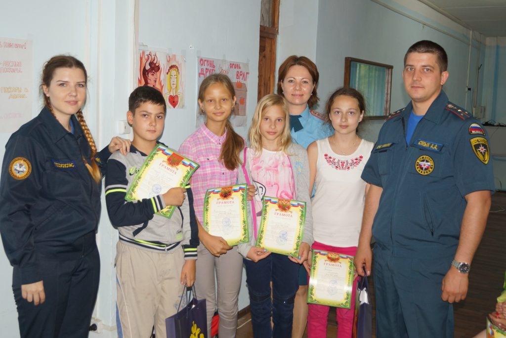 В детском лагере «Горки» подвели итоги конкурса на противопожарную тематику