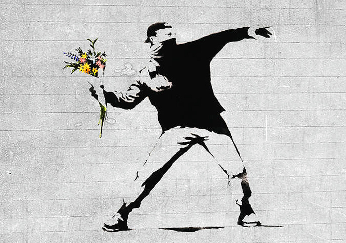 Лондон (Англия). Работа известного «вандала» Banksy