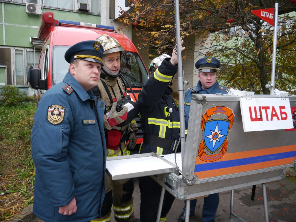 Для пожарных и спасателей Новой Москвы провели тренировку
