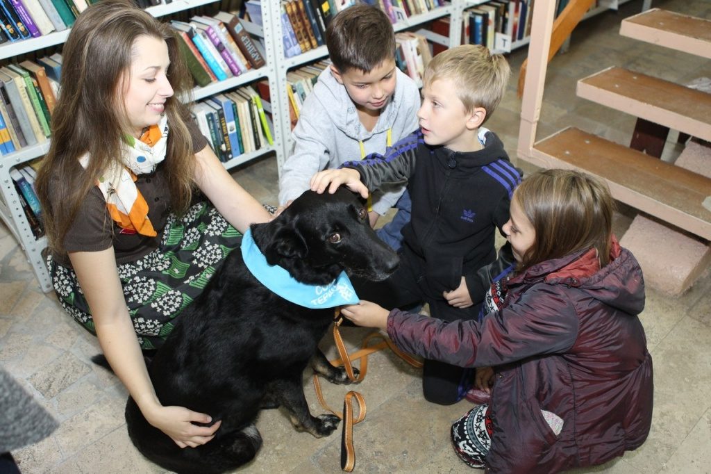 Ватутинская библиотека проведет мероприятие с собакой-терапевтом. Фото: соцсети