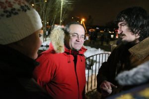 Префект ТиНАО Дмитрий Набокин посетил 18 января богослужение в храме поселения Филимонковское. Фото: Виктор Хабаров