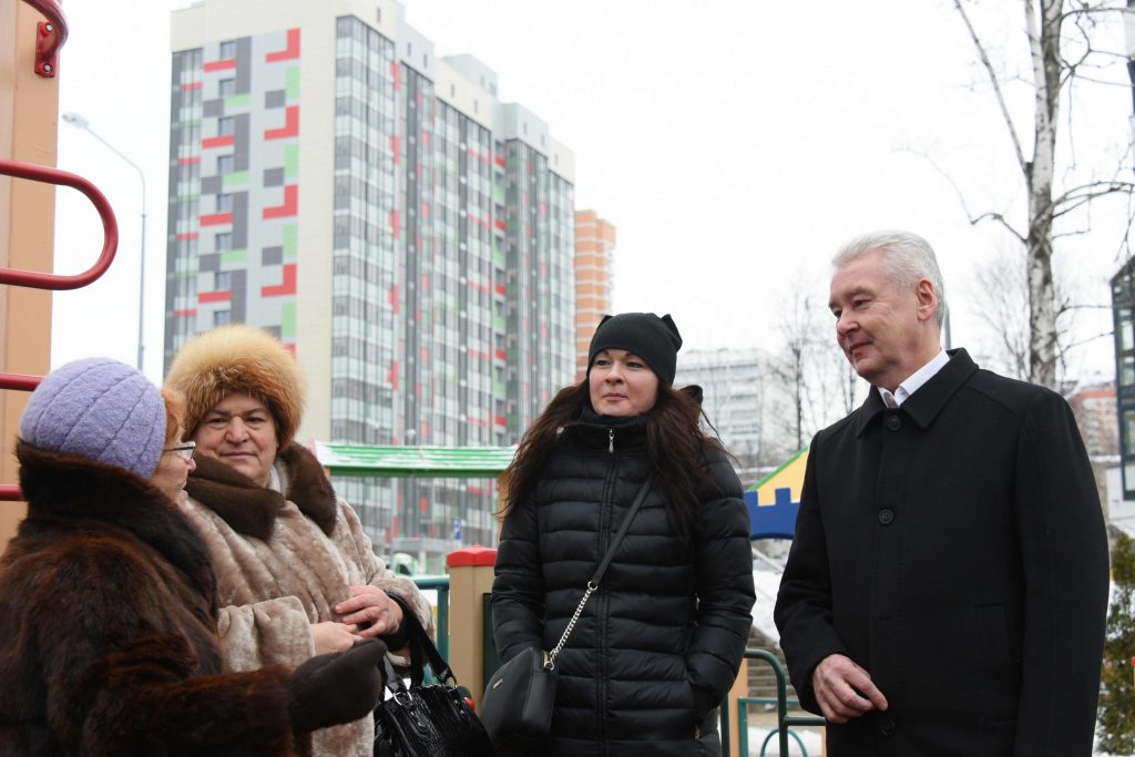 Мэр Москвы Сергей Собянин осмотрел ход работ по реконструкции района Пропект Вернадского