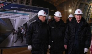Мэр Москвы Сергей Собянин осмотрел ход строительства станции метро Нижняя Масловка