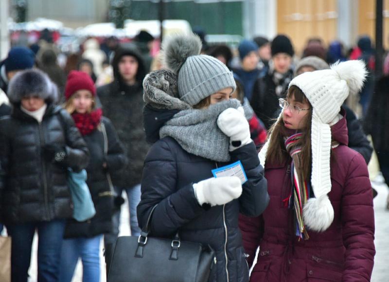 Москву атакует мороз