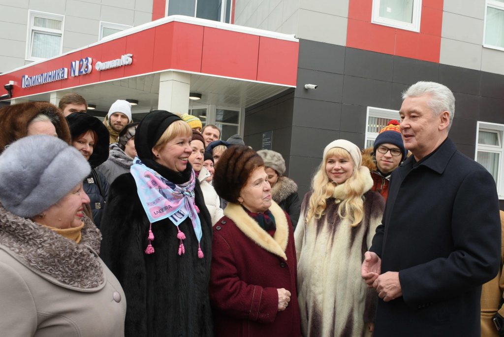 Собянин открыл новую поликлинику в Некрасовке