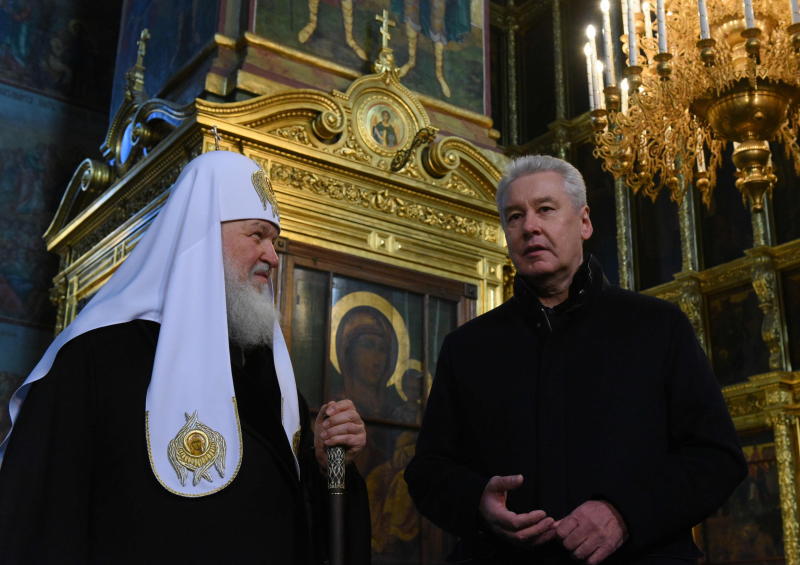 Мэр Москвы Сергей Собянин посетил Новоспасский монастырь
