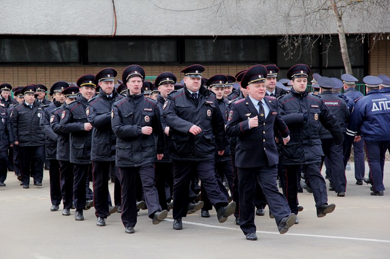 Строевой смотр личного состава Управления внутренних дел прошел в Новой Москве