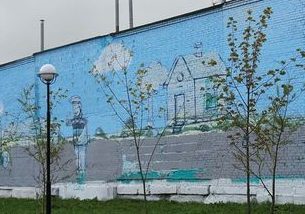 Пейзажное граффити украсит гаражи в Сосенском