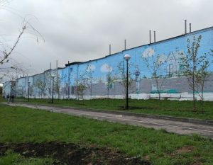 Гаражи в Сосенском украсят граффити. Фото: администрация поселения Сосенское