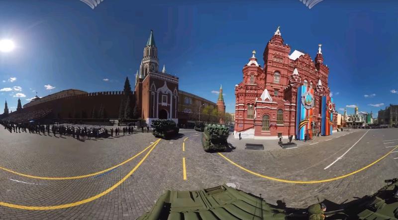 Минобороны показало видео репетиции парада Победы в формате 360 градусов