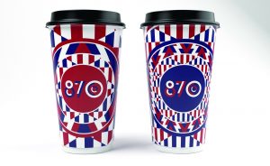 Бумажные стаканчики с символикой праздника для кофе, чая и прохладительных напитков