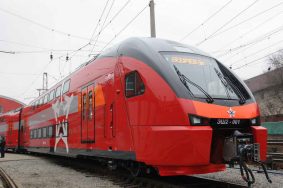 Первый двухэтажный поезд «Аэроэкспресс» запустили во Внуково
