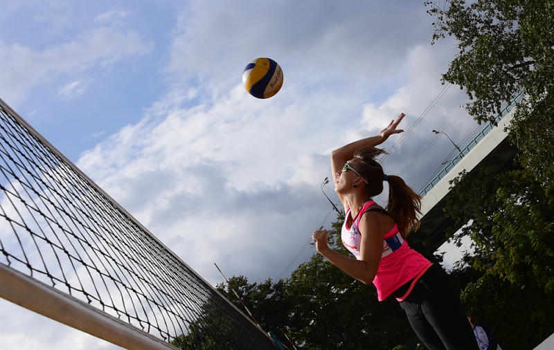 Соревнования по волейболу прошли в Краснопахорском. Фото: Антон Гердо
