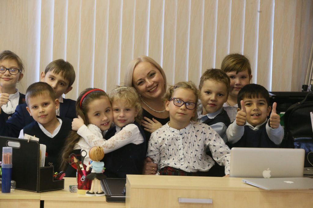 14 ноября 2017 года. Кокошкино. Учитель Светлана Каштуева и ее класс. Фото: Виктор Хабаров