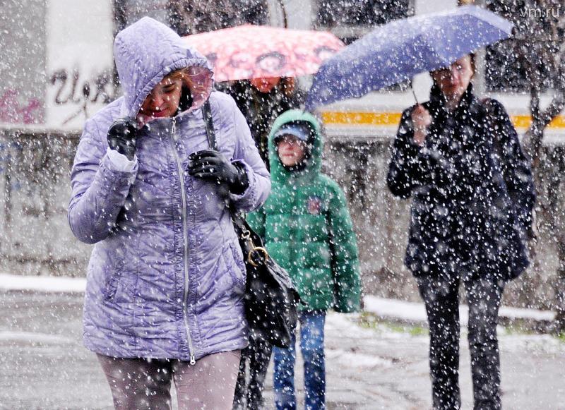 МЧС: в Москве ожидается мокрый снег и гололед