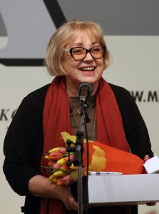 10 ноября 2015 года. Москва. Шанина получила одну из самых престижных театральных премий, учрежденных столичным изданием «МК». Фото: Артем Коротаев, ТАСС 