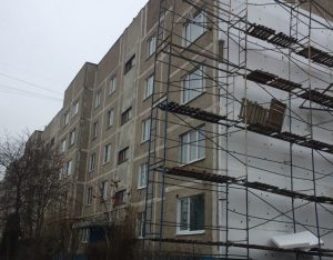 Стены многоквартирного дома утеплили в Щаповском. Фото: администрация поселения Щаповское