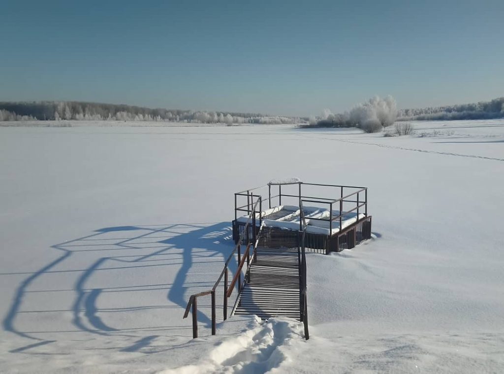 Пруд у деревни Горнево зимой. Фото: страница пользователя nadinbukina в Instagram
