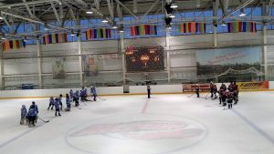 Одна из первых игр хоккеистов, ребята разгромили команду Восточного административного округа со счетом 14:1. Фото: Сосенский центр спорта