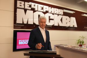 Мэр Москвы Сергей Собянин 22 марта посетил редакцию газеты "Вечерняя Москва". Фото: Владимир Новиков