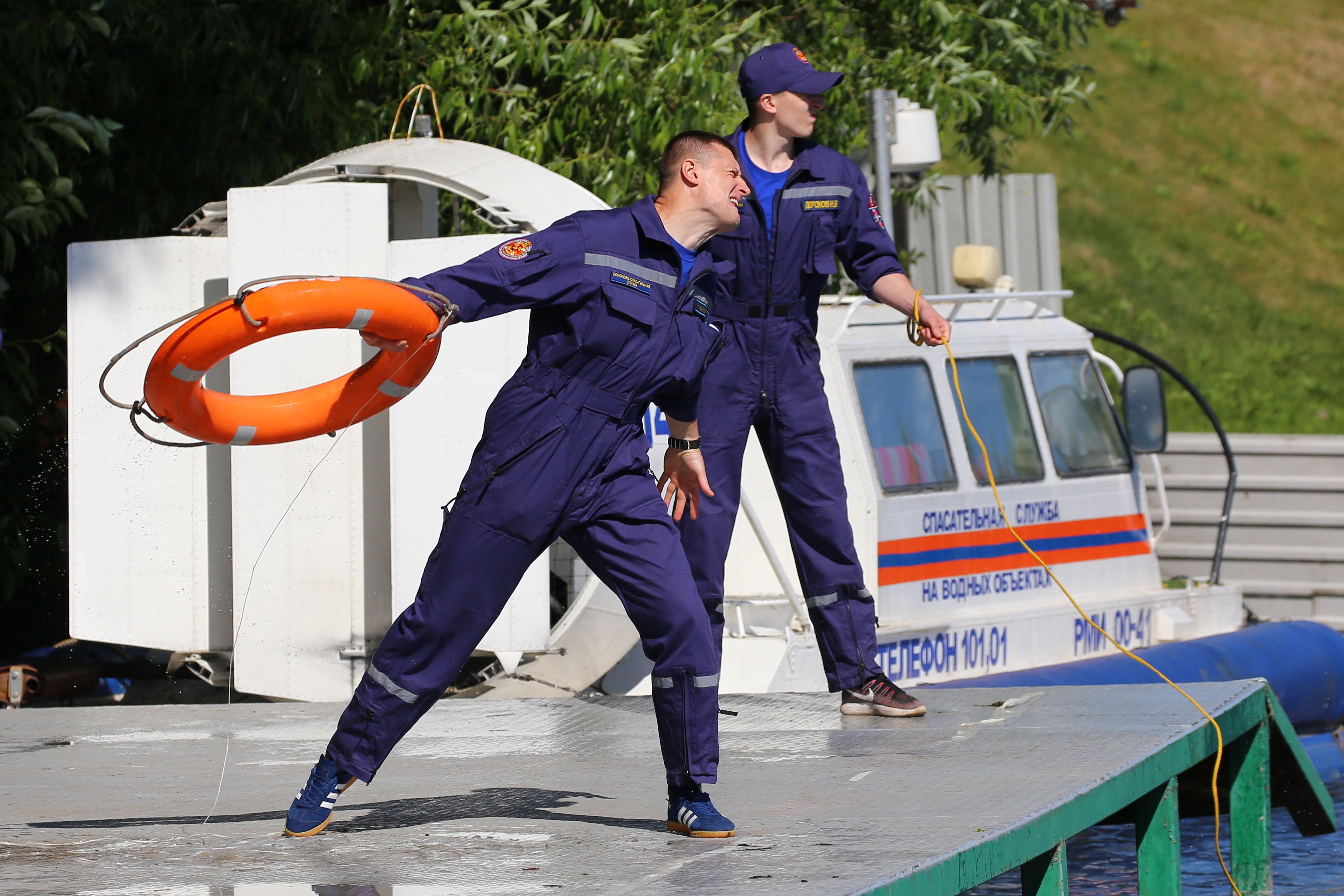 Соревнования по водно-спасательному многоборью на первенство ГКУ «МГПСС»
