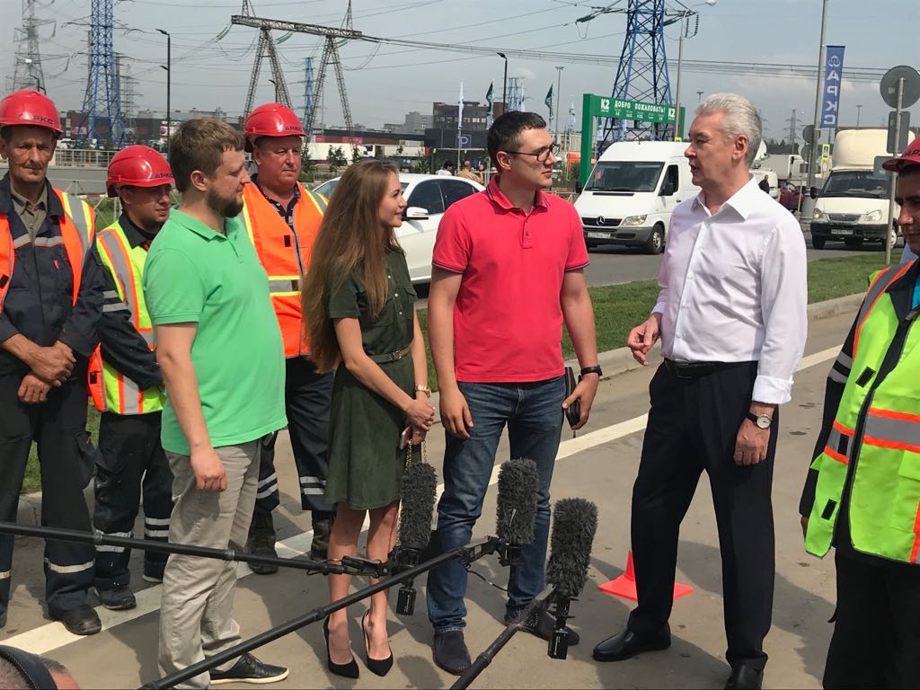 Мэр Москвы Сергей Собянин открыл новый разворотный тоннель на Калужском шоссе