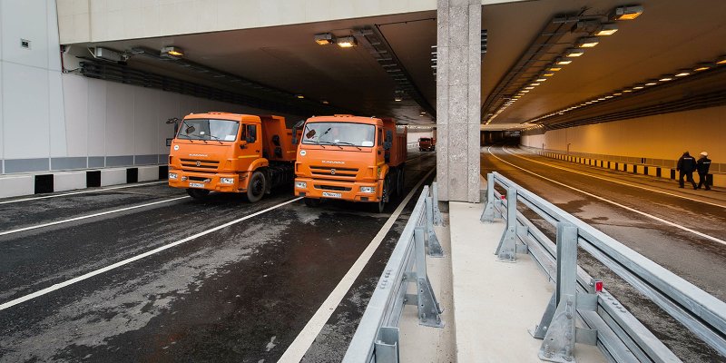 Открытую часть тоннеля дороги к аэропорту Остафьево построили