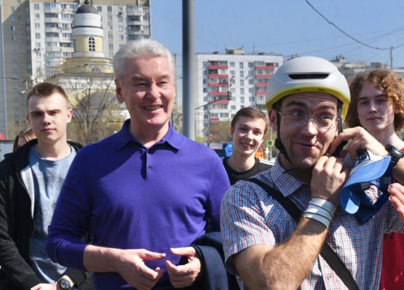 Собянин открыл городской велопрокат. Фото: на фото мэр Москвы Сергей Собянин