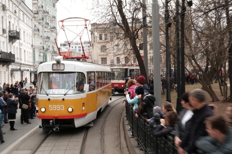 Сообщили дату проведения Парада трамваев в следующем году. Фото: Максим Аносов, «Вечерняя Москва»