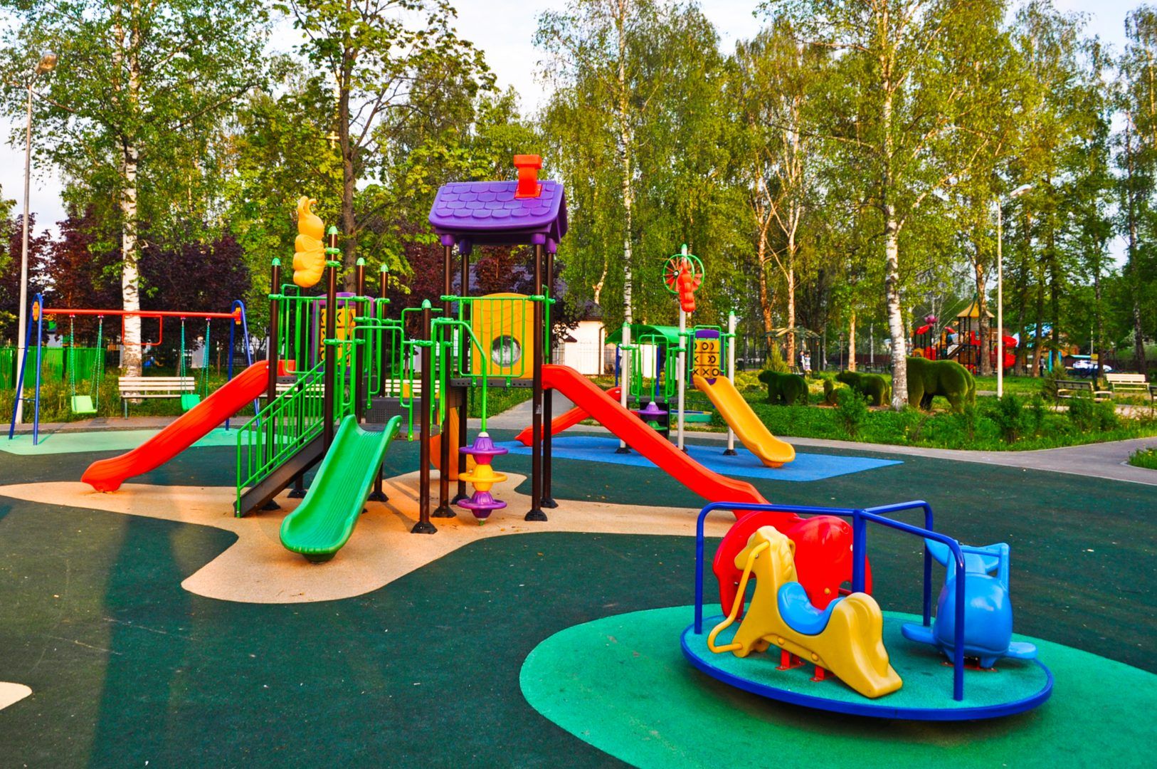 Детские площадки обустроили в Десеновском. Фото: Никита Нестеров