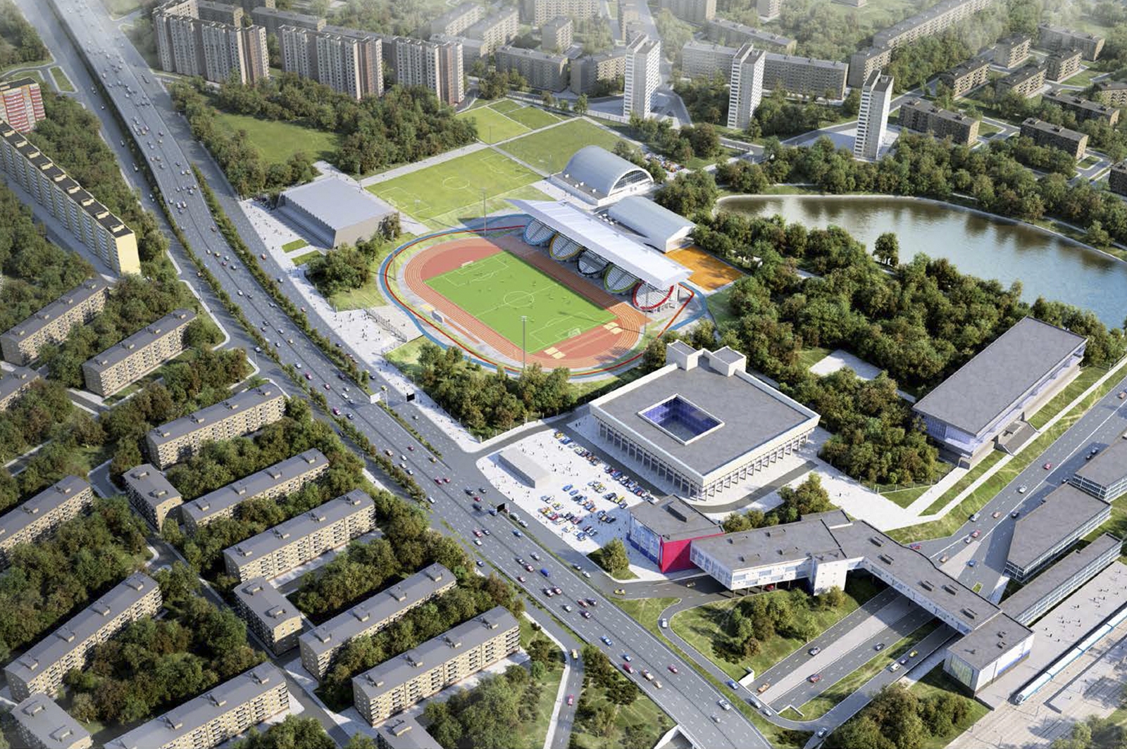 Реконструкцию футбольного стадиона «Москвич» завершат в 2021 году