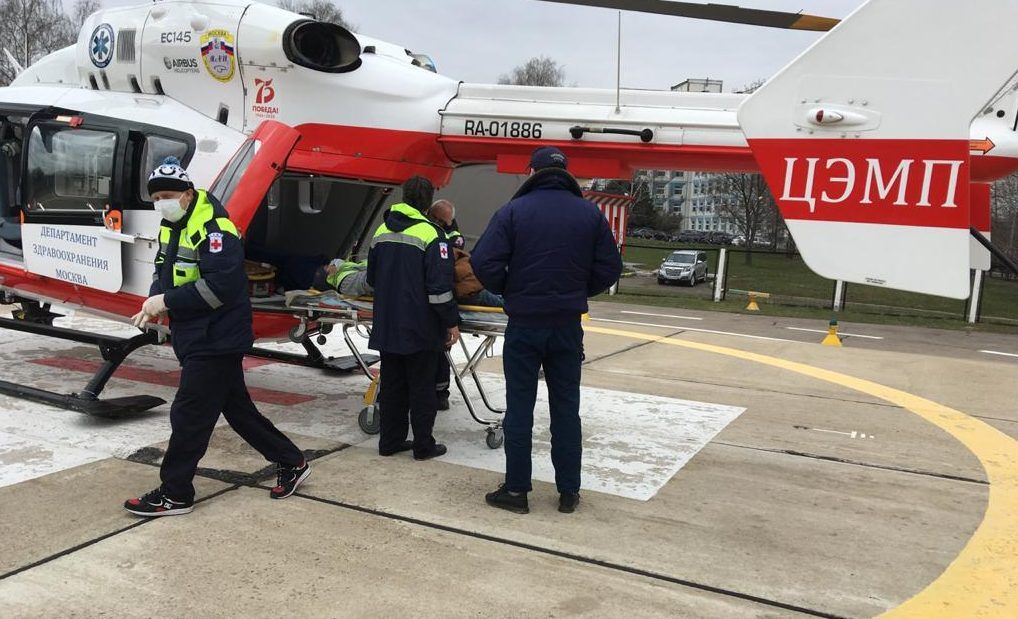 Дежурный санитарный вертолет вылетел по вызову в Новую Москву
