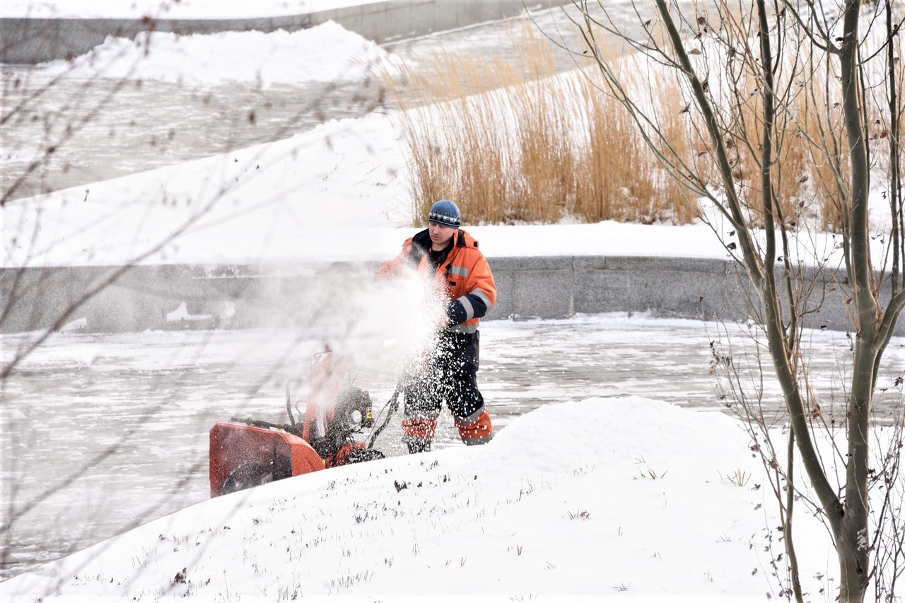 Пирсы в поселении Кленовское очистят от снега. Фото: Пелагия Замятина, «Вечерняя Москва»