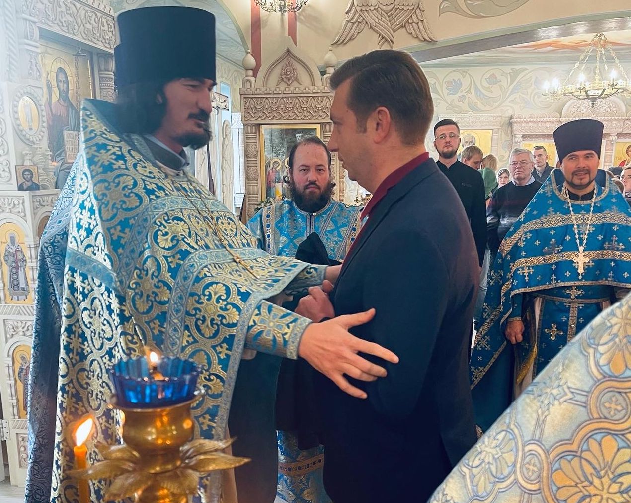 Награждение главы администрации поселения Филимонковское провели в храме