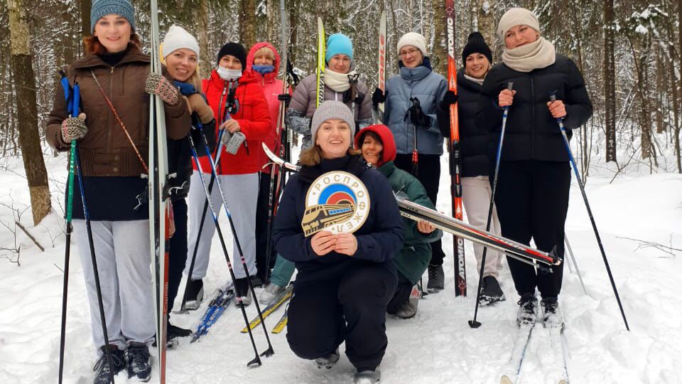 Лыжный забег прошел для сотрудников детского сада №45 в поселении Киевский