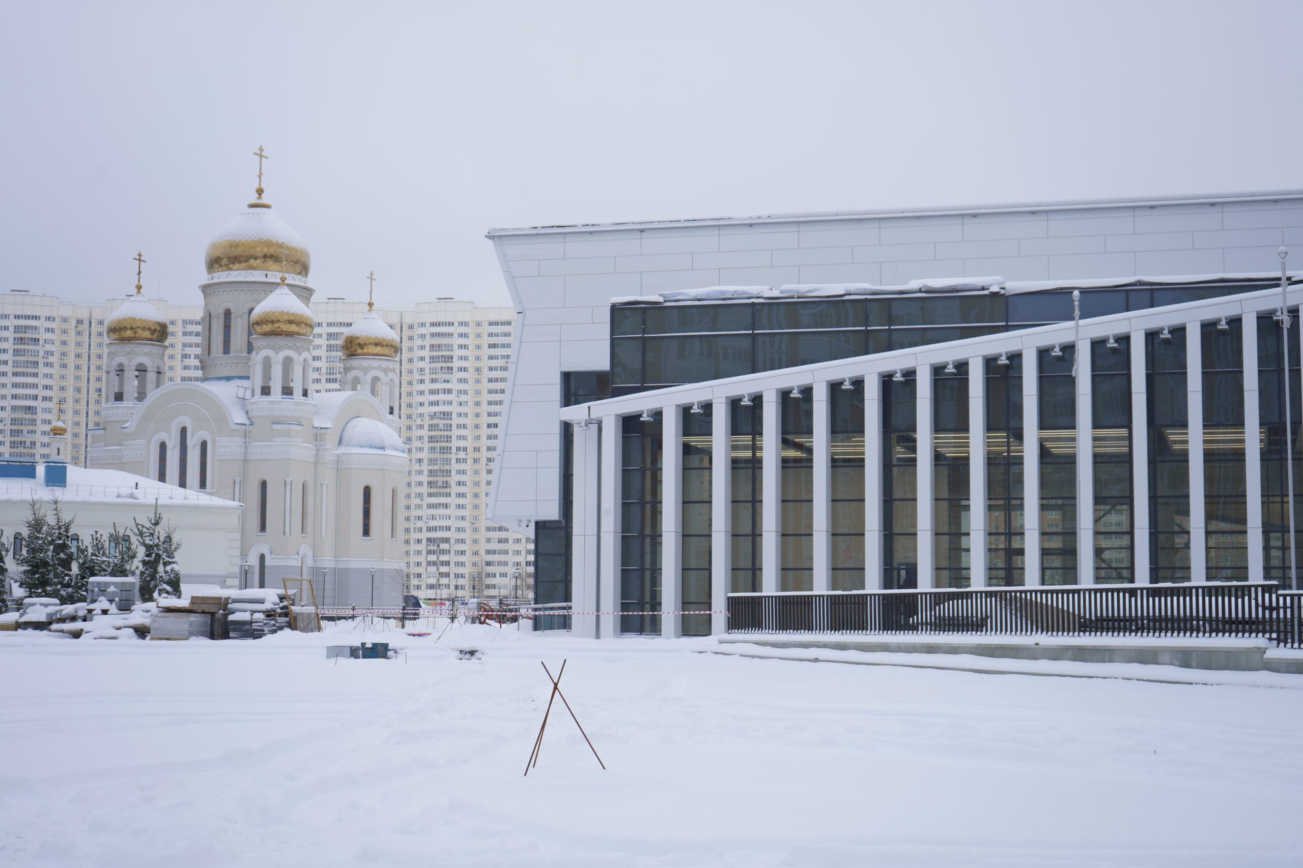 Пресс-тур на месте строительства Дворца спорта «Некрасовка» состоялся в Москве