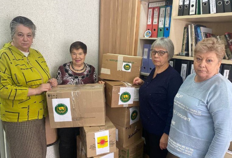 Представители Совета ветеранов поселения Краснопахорское подготовили к отправке гуманитарную помощь