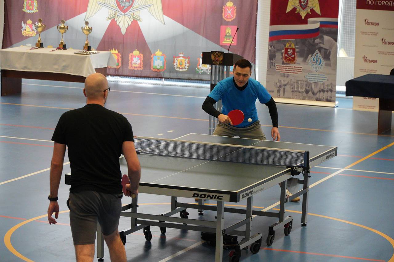 Турнир по настольному теннису завершился в столичном главке Росгвардии